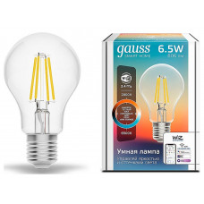 Лампа светодиодная с управлением через Wi-Fi Gauss Smart Home E27 6.5Вт 2000-6500K 1220112