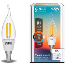 Лампа светодиодная с управлением через Wi-Fi Gauss Smart Home E14 4.5Вт 2000-6500K 1280112